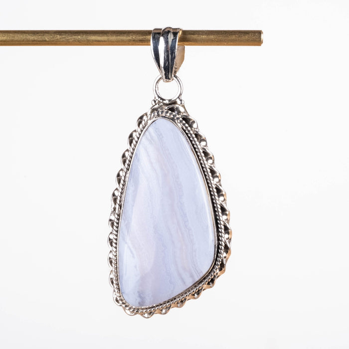 Blue Lace Agate Pendant 9 g 50x22mm - InnerVision Crystals