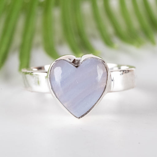Blue Lace Agate Ring 10mm Size 10 - InnerVision Crystals