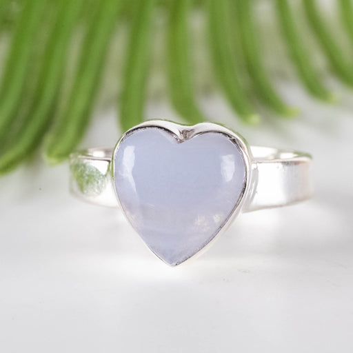 Blue Lace Agate Ring 10mm Size 8 - InnerVision Crystals