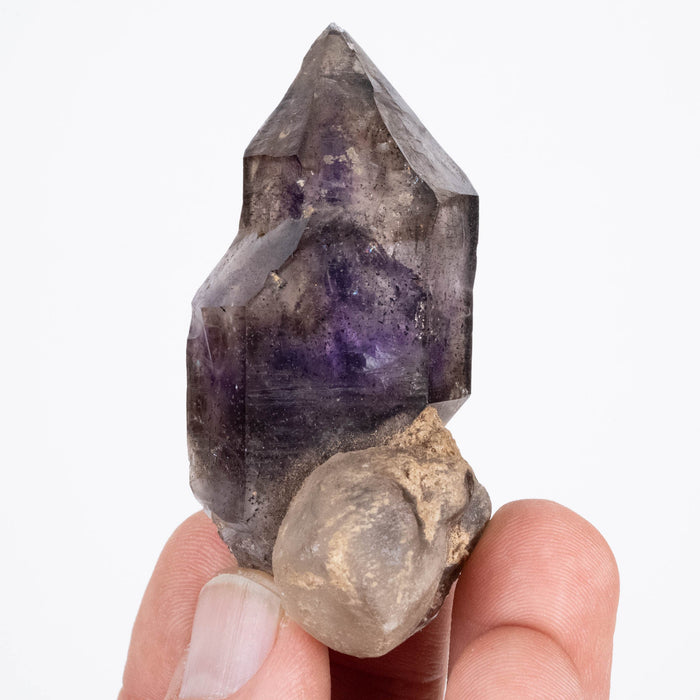 Brandberg Smoky Amethyst w/ Calcite 71 g 69x31mm - InnerVision Crystals