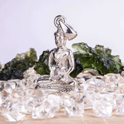 Buddha Pendant | Herkimer Diamond Gemstone .925 Silver - InnerVision Crystals