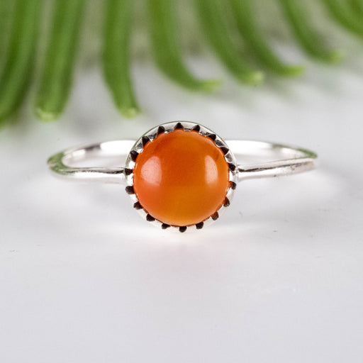 Carnelian Ring 7mm Size 9.5 - InnerVision Crystals