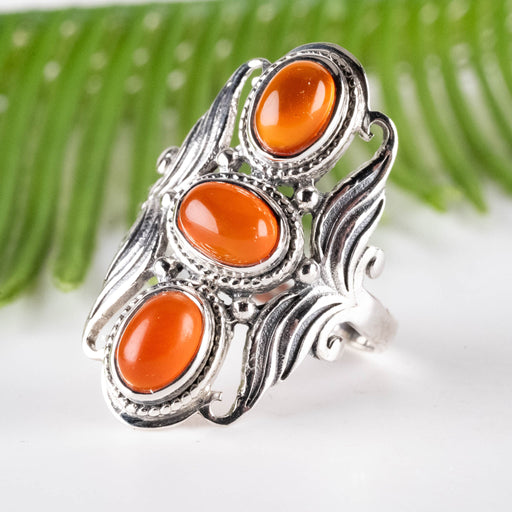 Carnelian Ring 8x6mm Size 10 - InnerVision Crystals