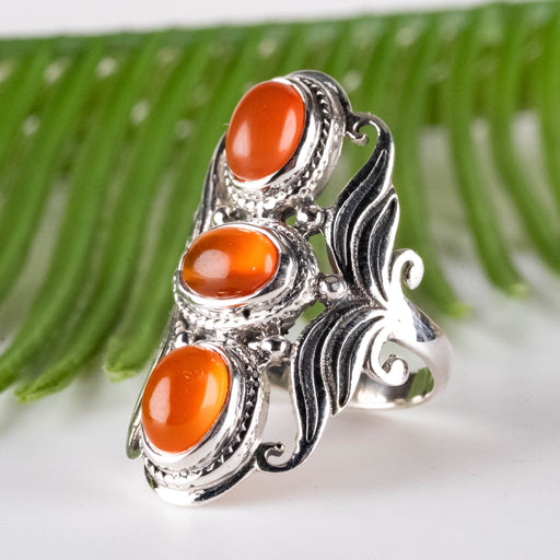 Carnelian Ring 8x6mm Size 6 - InnerVision Crystals