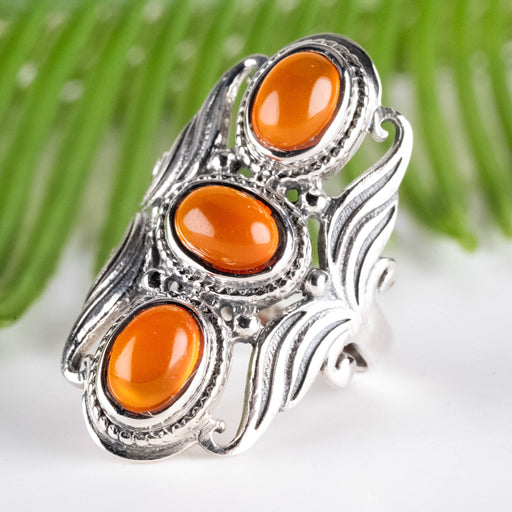 Carnelian Ring 8x6mm Size 7 - InnerVision Crystals