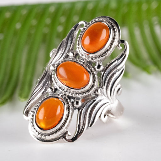 Carnelian Ring 8x6mm Size 9 - InnerVision Crystals