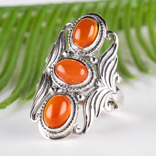 Carnelian Ring 8x6mm Size 9 - InnerVision Crystals