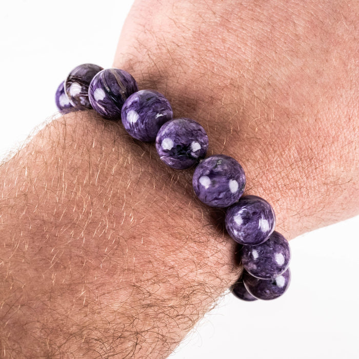 Charoite Bead Bracelet 12-13mm AAA 6"-7" - InnerVision Crystals