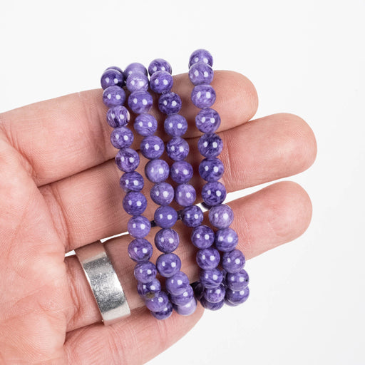 Charoite Bead Bracelet 6-7mm AAA - InnerVision Crystals