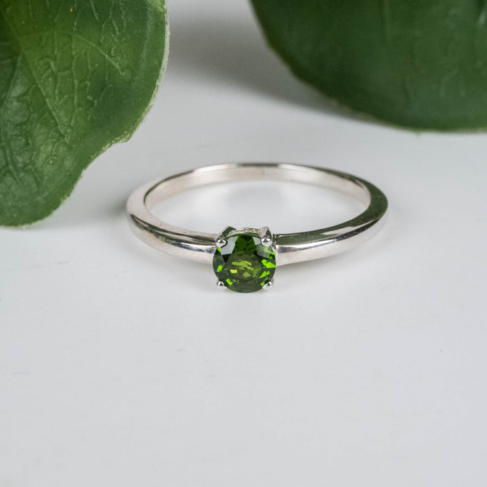 Chrome Diopside 4.5mm Ring - InnerVision Crystals