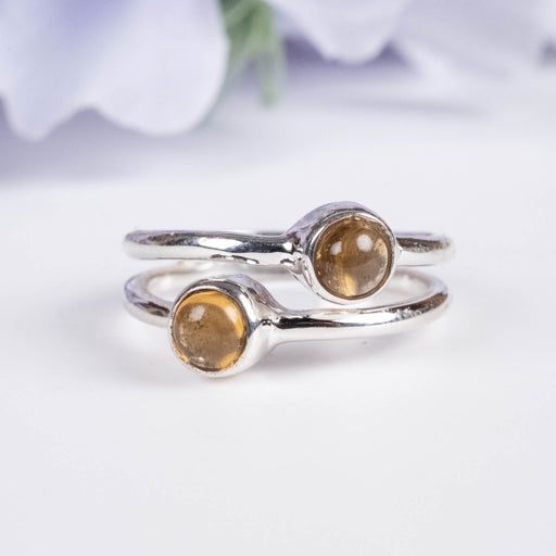 Citrine Ring 4mm Size 4 - InnerVision Crystals