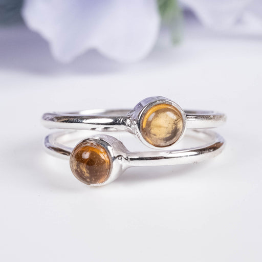 Citrine Ring 4mm Size 6 - InnerVision Crystals