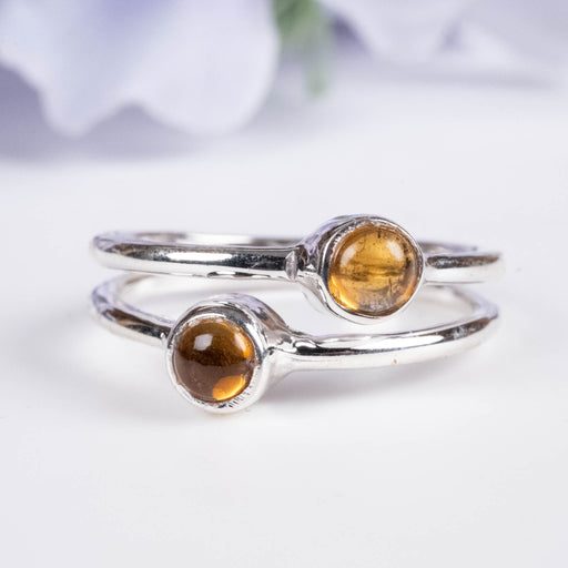 Citrine Ring 4mm Size 6.5 - InnerVision Crystals