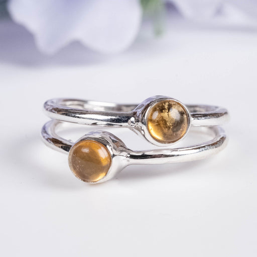 Citrine Ring 4mm Size 6.5 - InnerVision Crystals