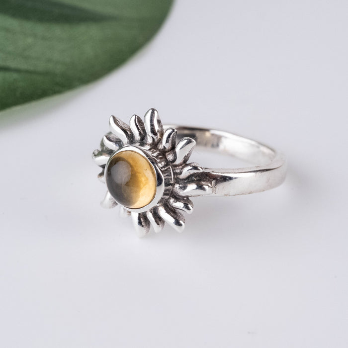 Citrine Ring 5mm Size 4 - InnerVision Crystals