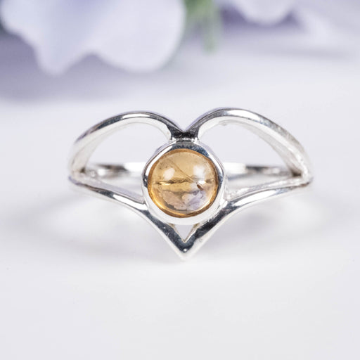 Citrine Ring 5mm Size 5.5 - InnerVision Crystals