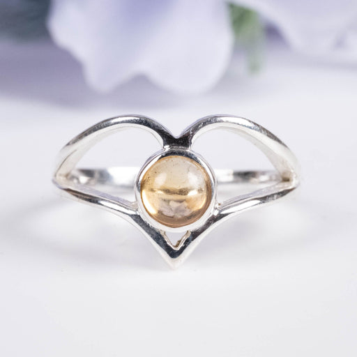 Citrine Ring 5mm Size 6.5 - InnerVision Crystals