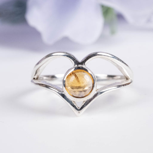 Citrine Ring 5mm Size 6.5 - InnerVision Crystals