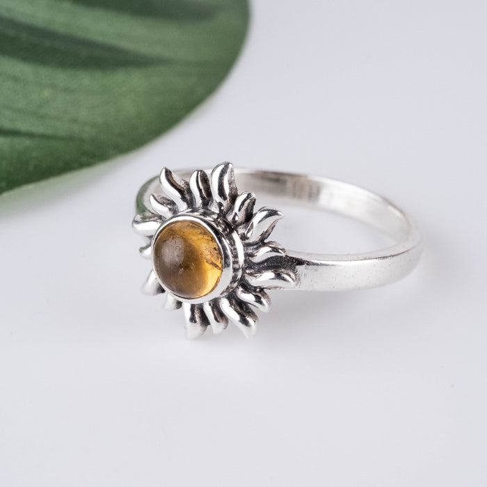 Citrine Ring 5mm Size 7 - InnerVision Crystals