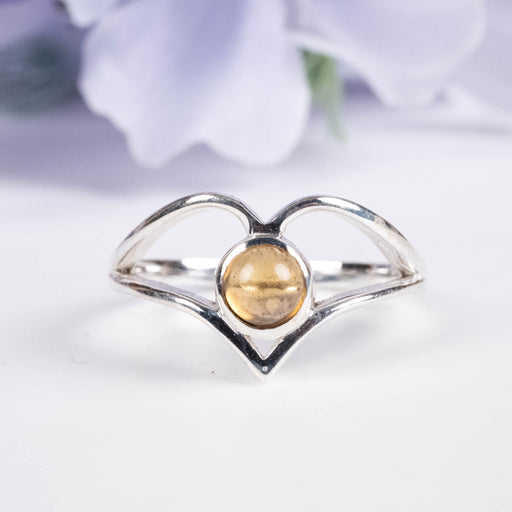 Citrine Ring 5mm Size 8 - InnerVision Crystals