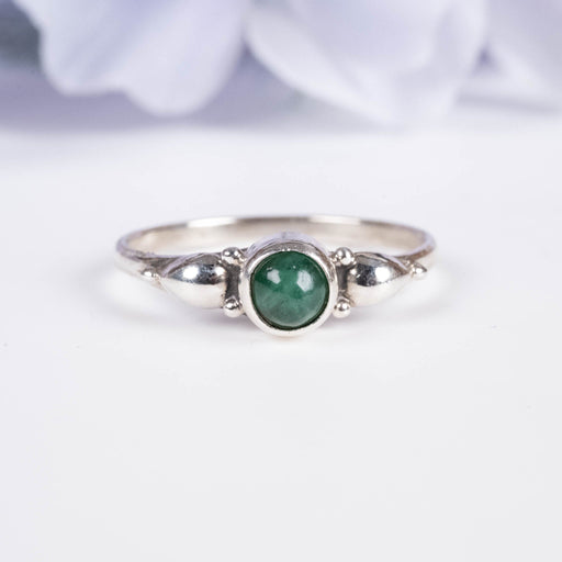 Emerald Ring 4mm Size 6.5 - InnerVision Crystals