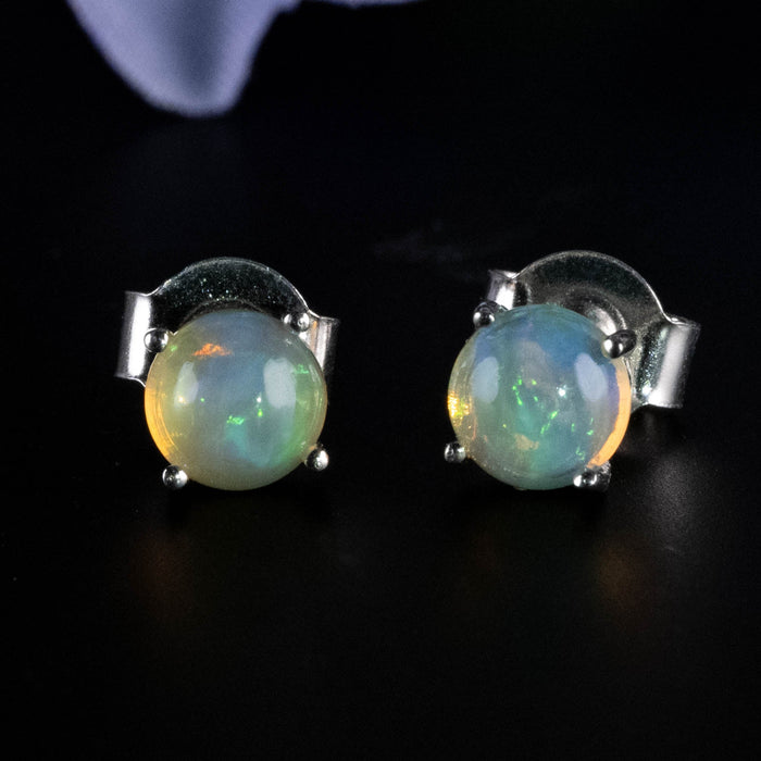 Ethiopian Opal Earrings 5mm - InnerVision Crystals