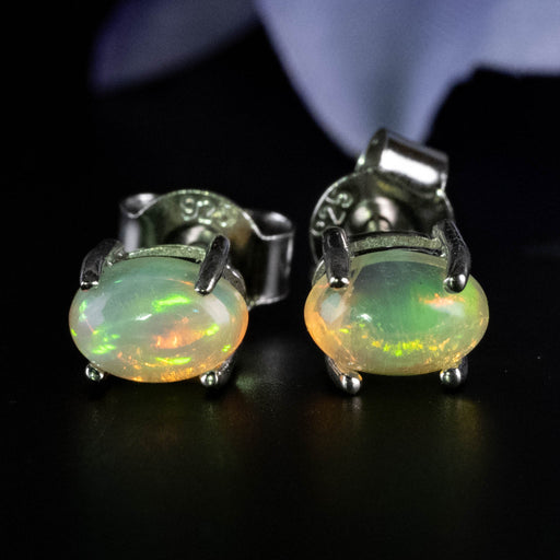 Ethiopian Opal Earrings 6x4mm - InnerVision Crystals