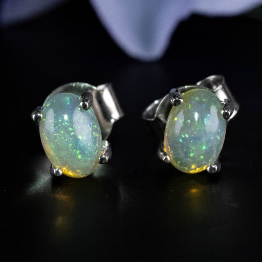 Ethiopian Opal Earrings 6x4mm - InnerVision Crystals