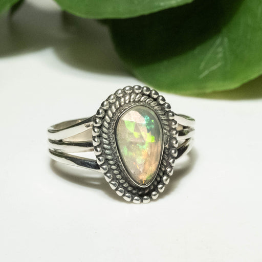 Ethiopian Opal Ring 10x7mm Size 11 - InnerVision Crystals