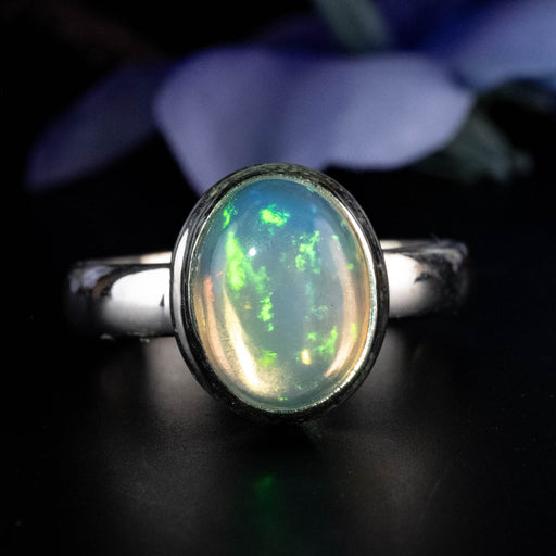 Ethiopian Opal Ring 10x8mm Size 7 - InnerVision Crystals