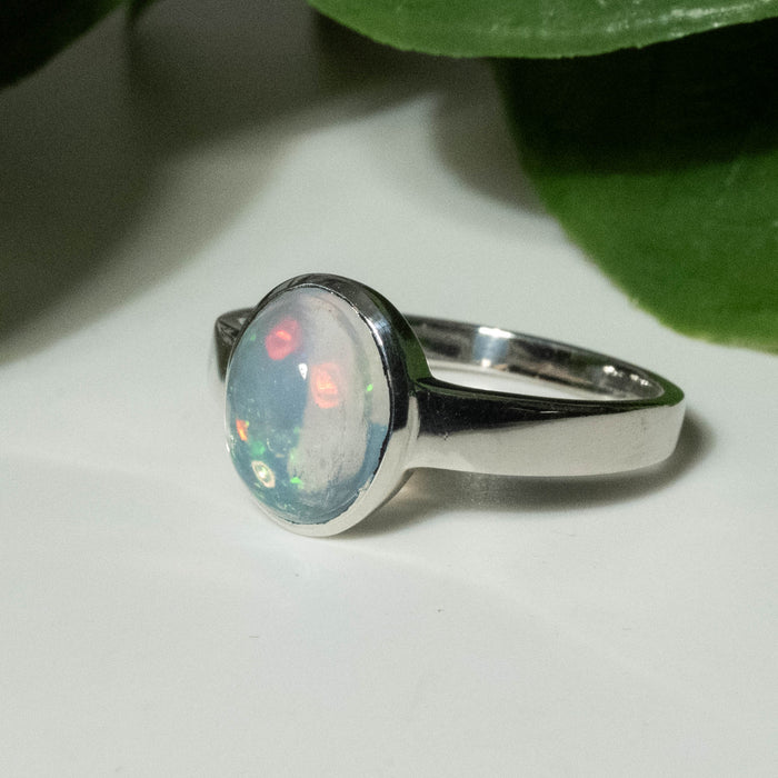 Ethiopian Opal Ring 10x8mm Size 8 - InnerVision Crystals