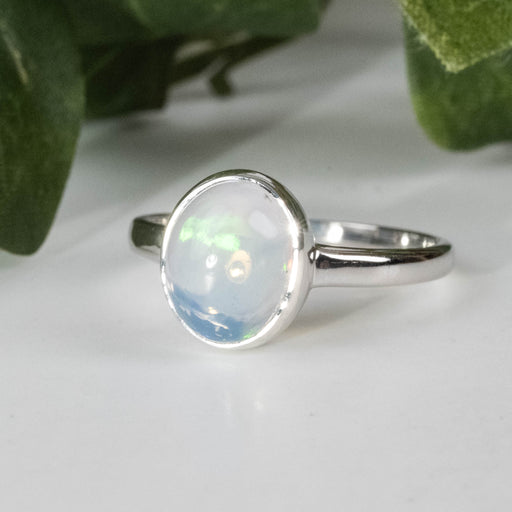 Ethiopian Opal Ring 10x8mm Size 9 - InnerVision Crystals