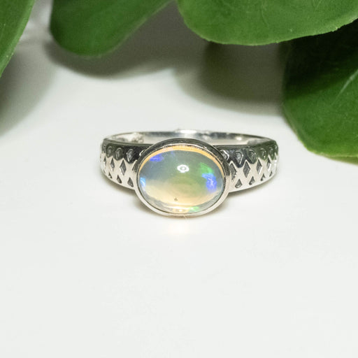 Ethiopian Opal Ring 10x8mm Size 9 - InnerVision Crystals