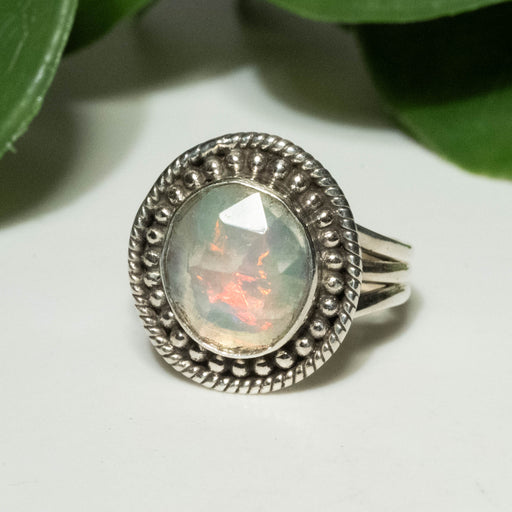 Ethiopian Opal Ring 11x10mm Size 7 - InnerVision Crystals