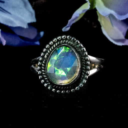Ethiopian Opal Ring 11x9mm Size 9 - InnerVision Crystals