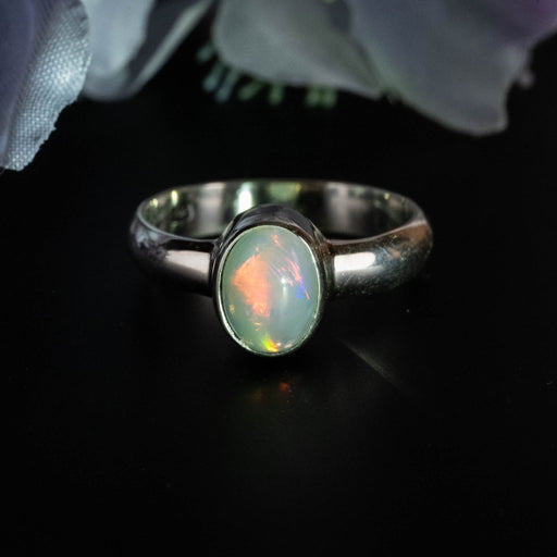Ethiopian Opal Ring 7x5mm Size 7 - InnerVision Crystals