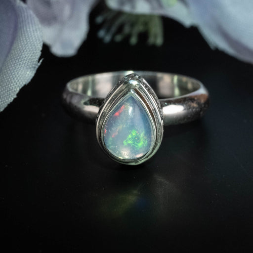 Ethiopian Opal Ring 8x6mm Size 7 - InnerVision Crystals