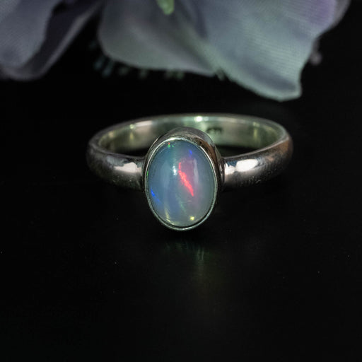Ethiopian Opal Ring 8x6mm Size 7 - InnerVision Crystals