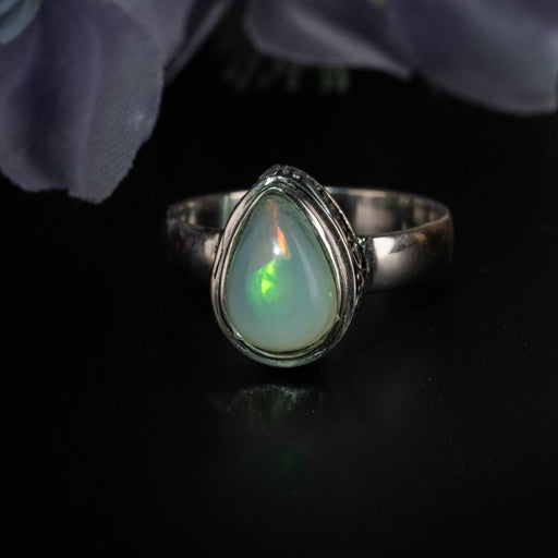 Ethiopian Opal Ring 9x7mm Size 7 - InnerVision Crystals