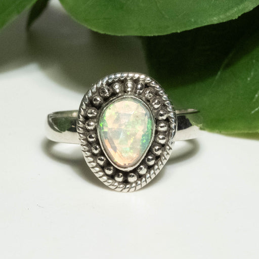 Ethiopian Opal Ring 9x7mm Size 8 - InnerVision Crystals