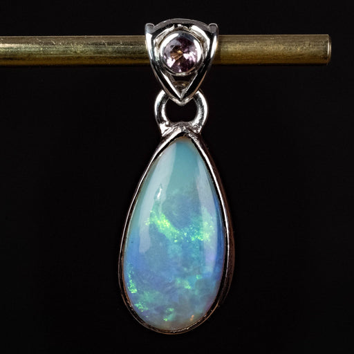 Ethiopian Opal w/ Tourmaline Pendant 2.49 g 28x11mm - InnerVision Crystals