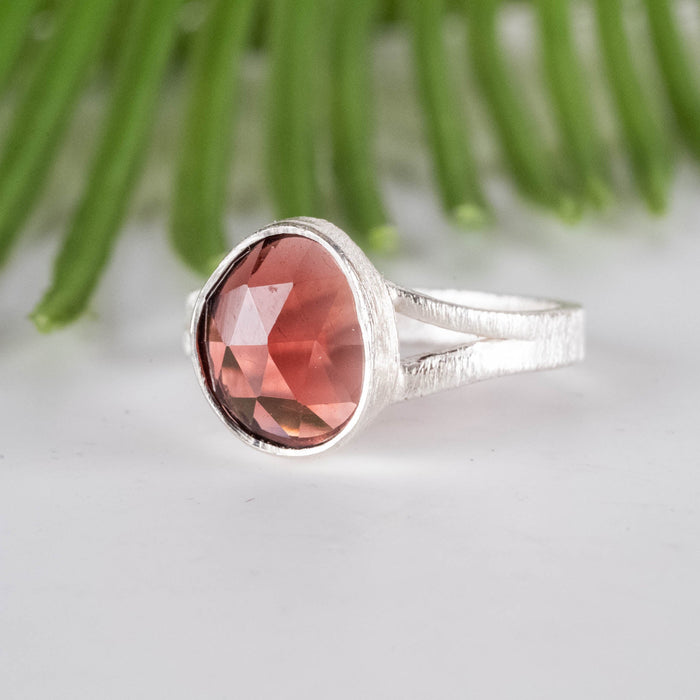 Garnet Ring 10x8mm Size 6.5 - InnerVision Crystals