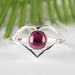 Garnet Ring 6mm Size 9 - InnerVision Crystals
