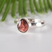 Garnet Ring 8x6mm Size 7 - InnerVision Crystals