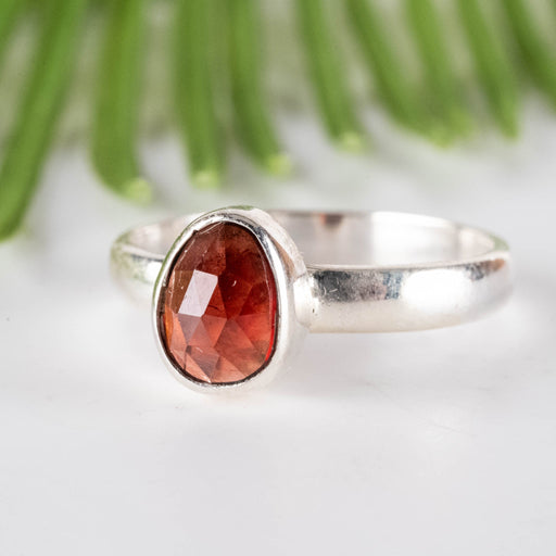 Garnet Ring 8x6mm Size 9 - InnerVision Crystals