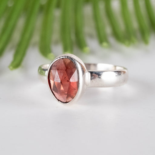 Garnet Ring 9x7mm Size 6 - InnerVision Crystals