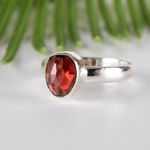 Garnet Ring 9x7mm Size 6.5 - InnerVision Crystals