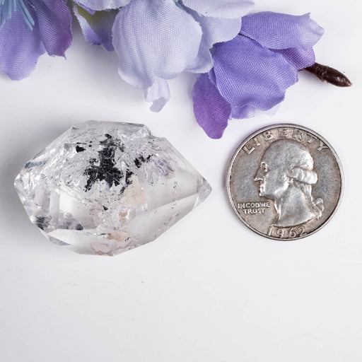 Herkimer Diamond Quartz Crystal 21.36 g 39x26x17mm w/ Enhydro B+ - InnerVision Crystals