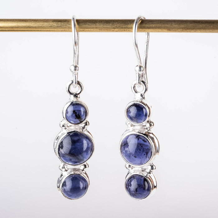 Iolite Earrings 5x7x6mm - InnerVision Crystals