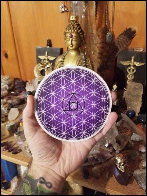 IVC Logo 5" Decal Car Sticker | Alchemical Flower of Life - InnerVision Crystals